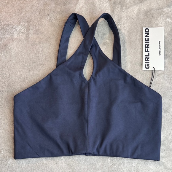 girlfriend collective Other - NWT Girlfriend Collective Becca X Neck Bra Blue Size Large